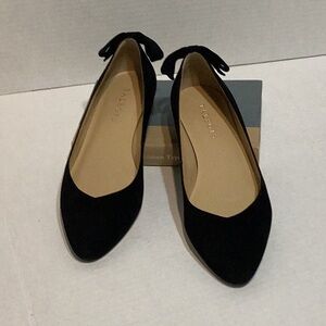 Talbots bow tie suede flats